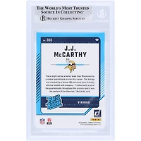 J.J. McCarthy Minnesota Vikings Autographed 2024 Panini Donruss #303 Beckett Fanatics Witnessed Authenticated Rookie Card
