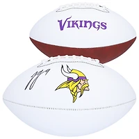 J.J. McCarthy Minnesota Vikings Autographed Franklin White Panel Football 