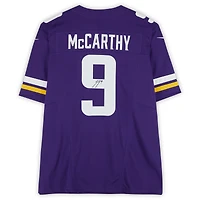 J.J. McCarthy Minnesota Vikings Autographed Purple Nike Limited Jersey 