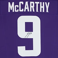 J.J. McCarthy Minnesota Vikings Autographed Purple Nike Limited Jersey 