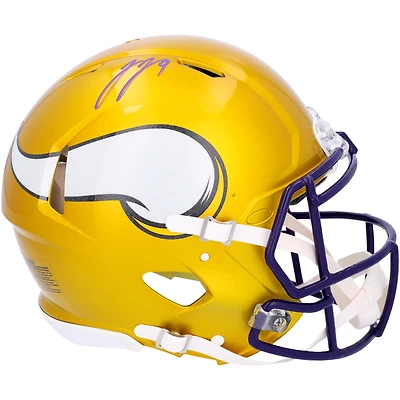 J.J. McCarthy Minnesota Vikings Autographed Riddell Flash Speed Authentic Helmet