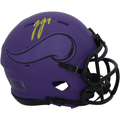 J.J. McCarthy Minnesota Vikings Autographed Riddell Rave Speed Mini Helmet