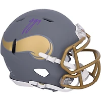 J.J. McCarthy Minnesota Vikings Autographed Riddell Slate Speed Mini Helmet