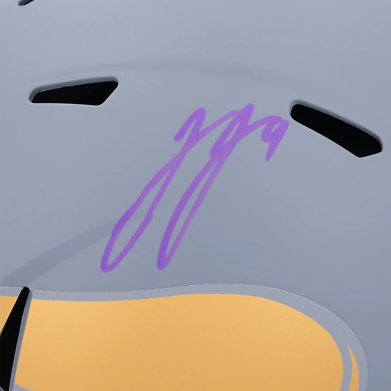 J.J. McCarthy Minnesota Vikings Autographed Riddell Slate Speed Replica Helmet