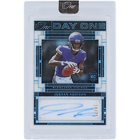Carte de recrue autographiée de Jordan Addison (Minnesota Vikings), Panini One Blue Day One 2023, n° 115, n° 18/75