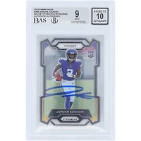 Jordan Addison Minnesota Vikings Autographed 2023 Panini Prizm #368 Beckett Fanatics Witnessed Authenticated /10 Rookie Card