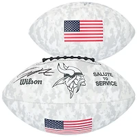 Ballon de football Wilson autographié par Jordan Addison, Minnesota Vikings, 2024