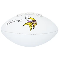 Ballon de football Franklin White Panel autographié par Jordan Addison, Minnesota Vikings