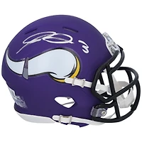 Casque Riddell Speed ​​Mini autographié par Jordan Addison des Minnesota Vikings
