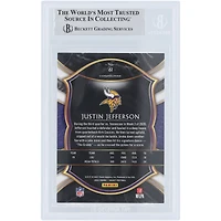 Carte de recrue authentifiée autographiée par Justin Jefferson des Minnesota Vikings 2020 Panini Select Concourse #61 Beckett Fanatics