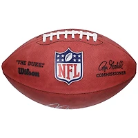 Ballon de football professionnel Duke en couleur autographié par Justin Jefferson des Minnesota Vikings