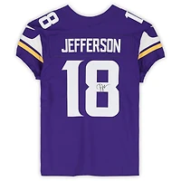 Maillot Nike Elite violet autographié par Justin Jefferson des Minnesota Vikings