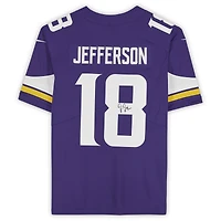 Maillot Nike violet autographié par Justin Jefferson des Vikings du Minnesota