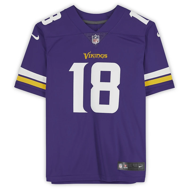Maillot Nike violet autographié par Justin Jefferson des Vikings du Minnesota