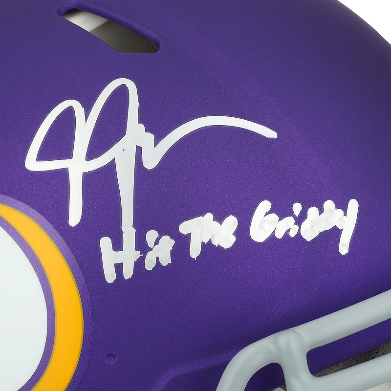 Justin Jefferson Minnesota Vikings Autographed Riddell 2023 Alternate Tribute Speed Authentic Helmet with "Hit The Griddy" Inscription