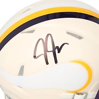 Justin Jefferson Minnesota Vikings Autographed Riddell Retro Speed Mini Helmet