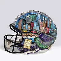 Justin Jefferson Minnesota Vikings Autographed Riddell Speed Authentic Helmet  - Art by Charles Fazzino - WN55916228
