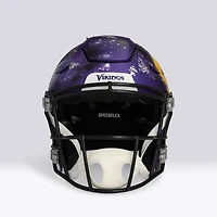 Justin Jefferson Minnesota Vikings Autographed Riddell Speed Flex Authentic Helmet - Art by Lady Jday - Limited Edition #1/1
