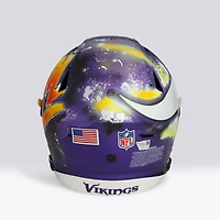 Casque Riddell Speed ​​Flex Authentic autographié par Justin Jefferson (Minnesota Vikings) - Illustration de Lady Jday - Édition limitée n° 1/1