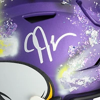 Casque Riddell Speed ​​Flex Authentic autographié par Justin Jefferson (Minnesota Vikings) - Illustration de Lady Jday - Édition limitée n° 1/1