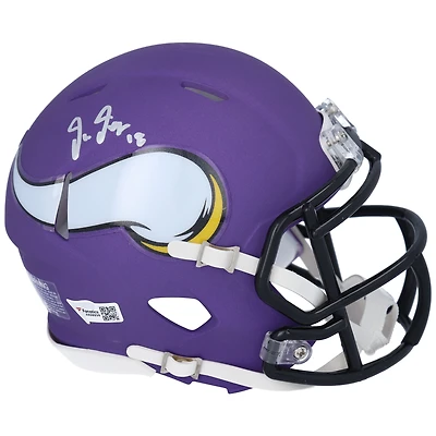 Justin Jefferson Minnesota Vikings Autographed Riddell Speed Mini Helmet
