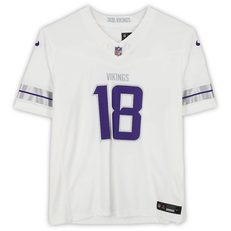 Justin Jefferson Minnesota Vikings Autographed White Alternate Nike Vapor F.U.S.E. Limited Jersey