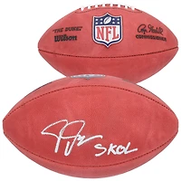 Ballon de football américain Wilson Duke en couleurs, autographié par Justin Jefferson (Minnesota Vikings