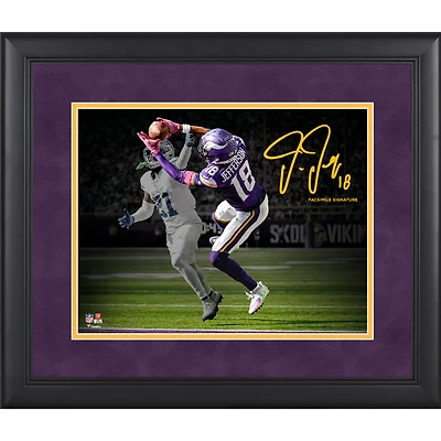 Justin Jefferson Minnesota Vikings Facsimile Signature Framed 11" x 14" Spotlight Photograph