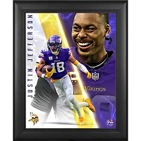Justin Jefferson, Minnesota Vikings, collage encadré 33 x 41 cm (13 x 16 pouces), Radiance