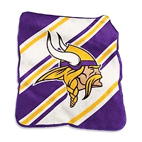 Couverture à rayures Raschel 50 po x 60 po avec logo Minnesota Vikings