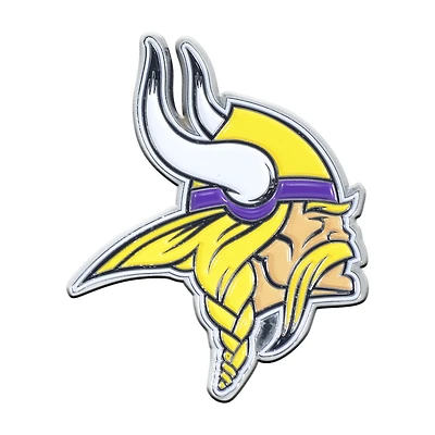 Logo Brands  Minnesota Vikings Embossed Color Auto Emblem