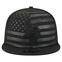 Men's New Era  Black Minnesota Vikings Independent 9FIFTY Snapback Hat