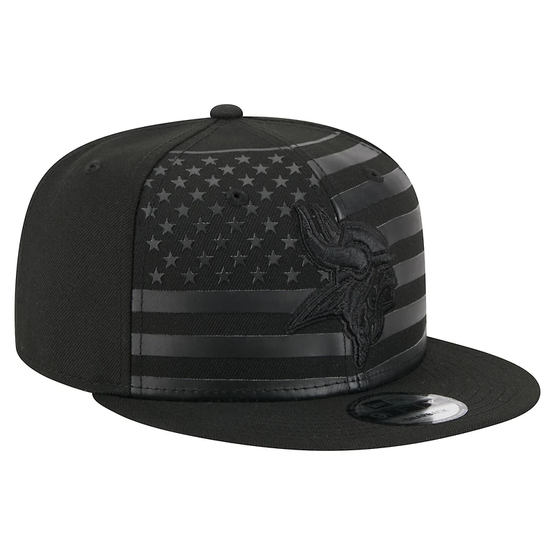 Casquette Snapback Independent 9FIFTY noire New Era pour homme des Vikings du Minnesota