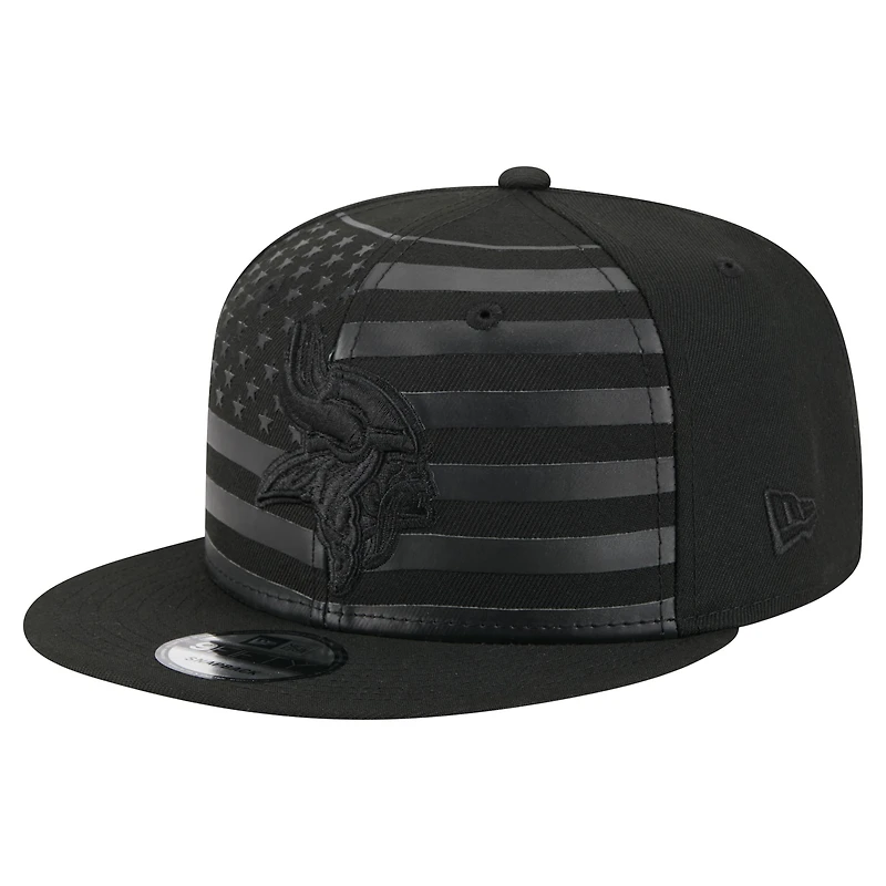 Men's New Era Black Minnesota Vikings Independent 9FIFTY Snapback Hat