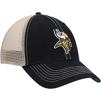 Casquette '47 noire/naturelle Minnesota Vikings Trawler Trucker Clean Up Snapback pour homme