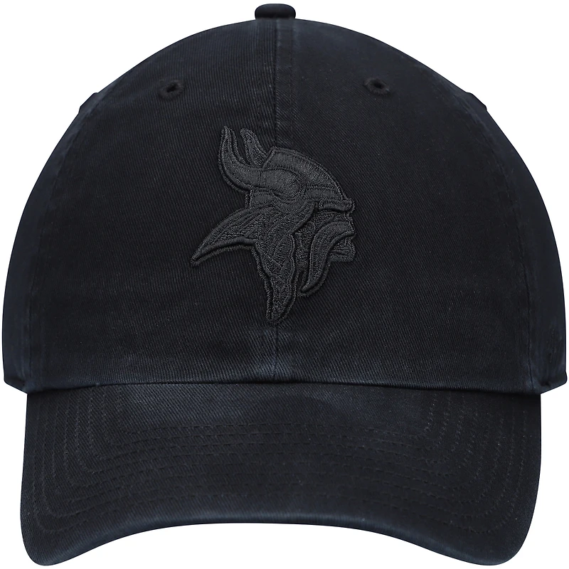 Casquette réglable '47 Black Minnesota Vikings Team Tonal Clean Up pour homme