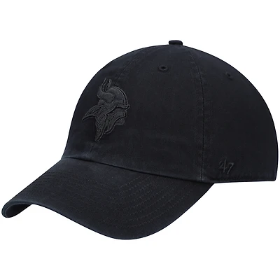 Casquette réglable '47 Black Minnesota Vikings Team Tonal Clean Up pour homme