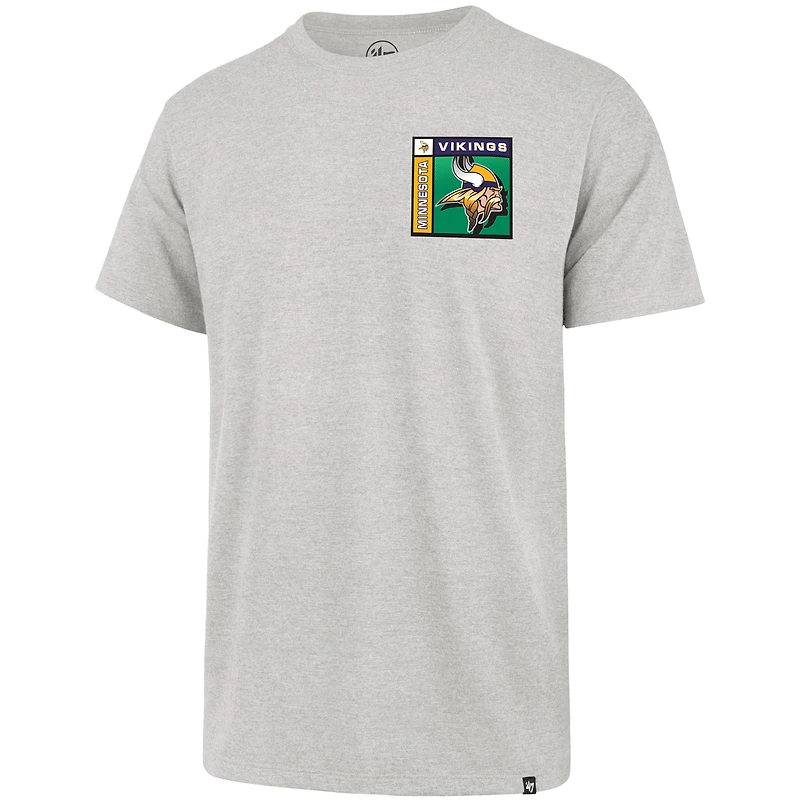 Men's '47 Gray Minnesota Vikings Chrome Plate Franklin T-Shirt