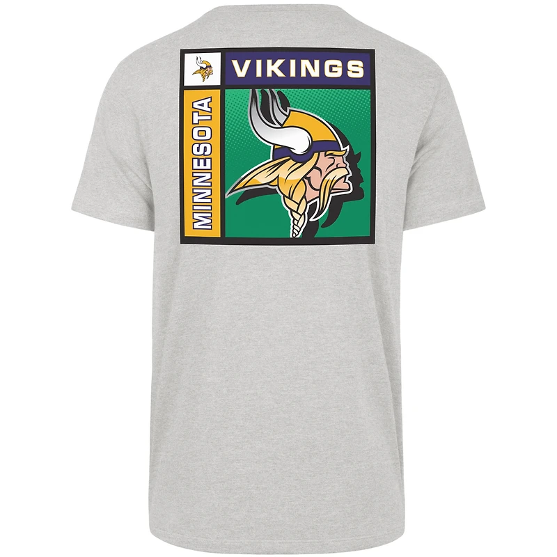 Men's '47 Gray Minnesota Vikings Chrome Plate Franklin T-Shirt