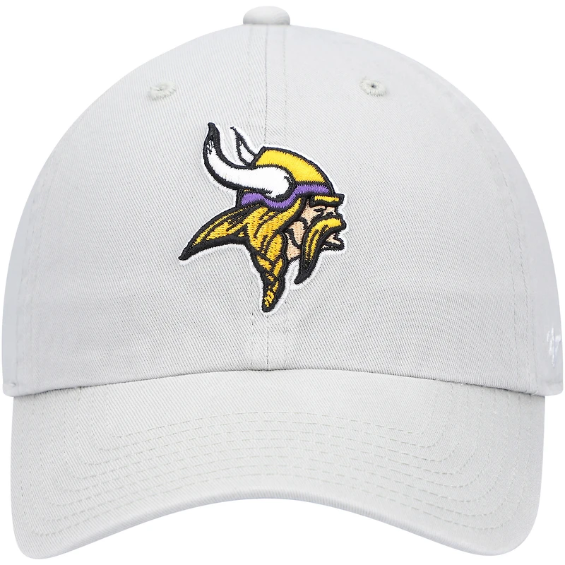 Casquette réglable '47 grise Minnesota Vikings Clean Up pour homme