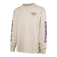 T-shirt à manches longues Cairn Ravine Foundation 47 pour homme, couleur beige, des Vikings du Minnesota