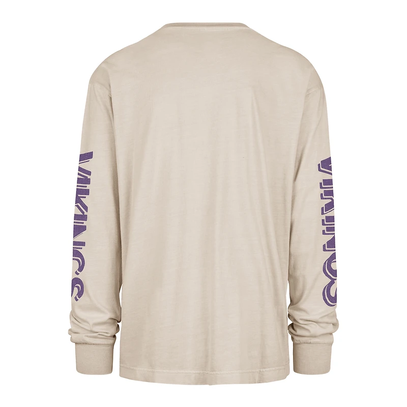 T-shirt à manches longues Cairn Ravine Foundation 47 pour homme, couleur beige, des Vikings du Minnesota