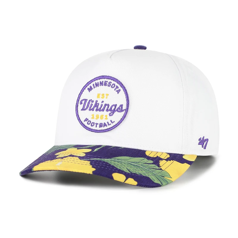 Casquette ajustable Minnesota Vikings Beach Side Hitch blanche/violette pour homme, modèle 47