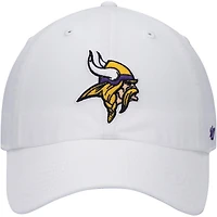 Casquette '47 White Minnesota Vikings Logo Clean Up réglable pour homme