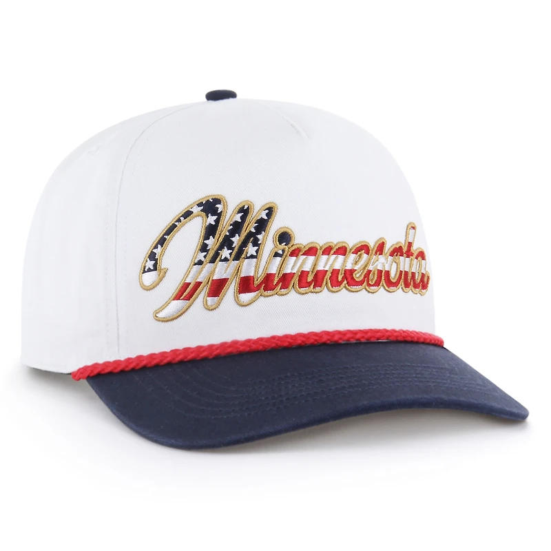 Men's '47 White Minnesota Vikings Patriotic Overhand Hitch Adjustable Hat