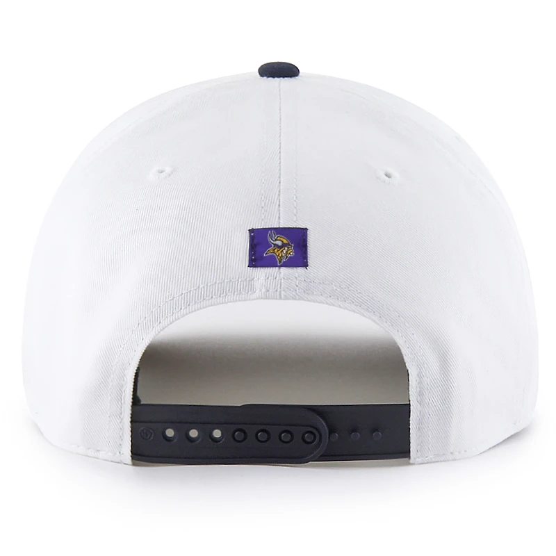 Casquette ajustable blanche patriotique à revers des Vikings du Minnesota pour homme, modèle 1947