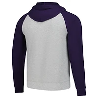 Sweat à capuche Antigua Heather gris/violet pour homme des Vikings du Minnesota