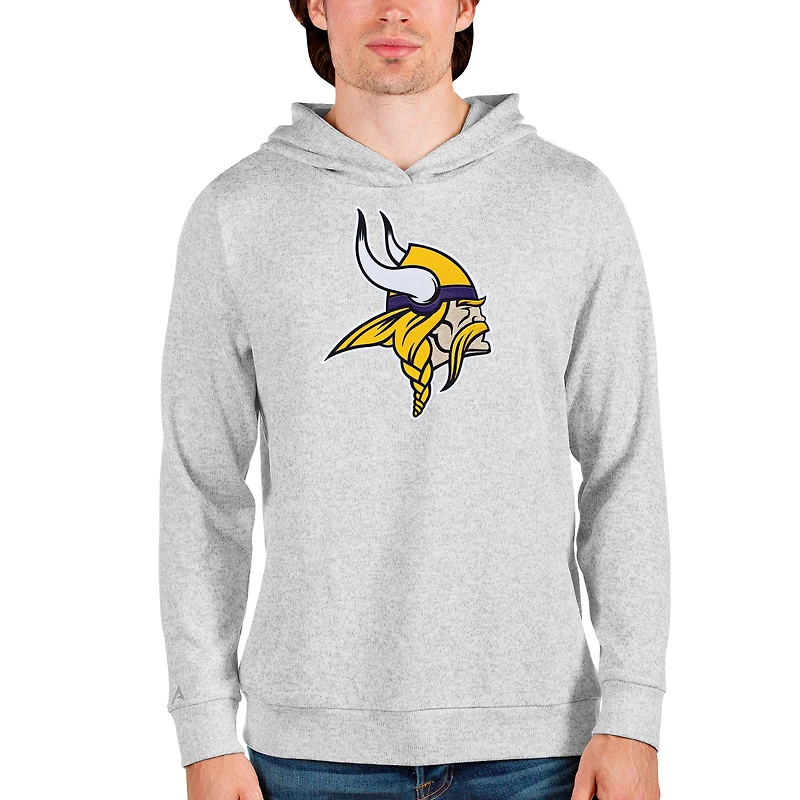 Sweat à capuche gris chiné Antigua pour homme, équipe Absolute des Vikings du Minnesota