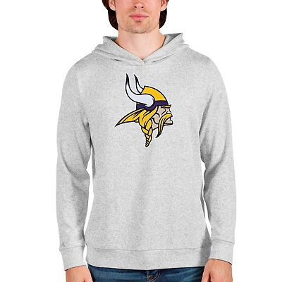 Sweat à capuche gris chiné Antigua pour homme, équipe Absolute des Vikings du Minnesota