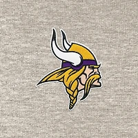 Sweat à capuche en chenille Action Antigua Oatmeal Minnesota Vikings pour homme